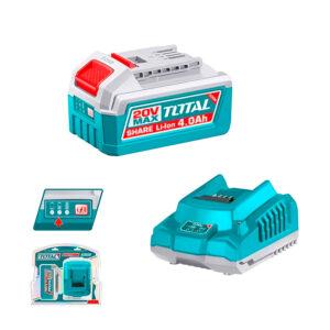 Set De Batería Li-ion 20v 4.0ah + Cargador Total -tfbcpk1012