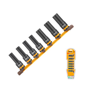 Set 7 Dados de Impacto 1/2'' CR-MO Profundos INGCO - HKISSD12072L