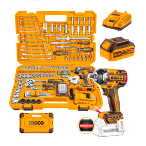 Llave De Impacto Inalámbrico 500nm Bat/carg. + 152 Pzs Ingco