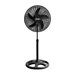 VENTILADOR GRANDE GIRATORIO ASPAS 16 PEDESTAL NEGRO
