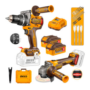 Taladro Percutor 166nm + Amoladora Angular 20v Brushless