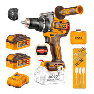 Taladro Atornillador Percutor Brushless+carg/bat.5.0ah+acce.