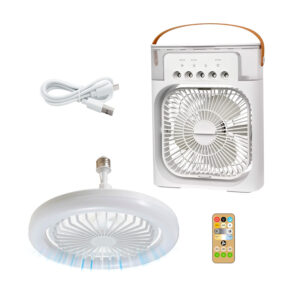 Ventilador Con Luz Led 85v + Aire Acondicionado Ángulo 60° Blanco