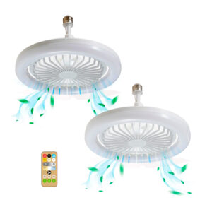 Ventilador De Techo Con Luz Led 2 Piezas 85v Con Control Blanco