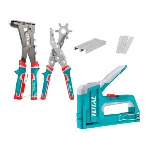 Set De Fijación 3 Pcs.remachador+grapadora+perforadora Total