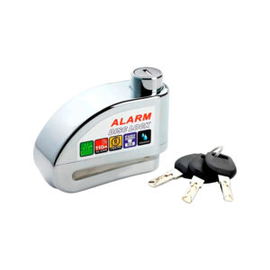 Candado Antirrobo De Disco Con Alarma 110db - 8303 Plateado