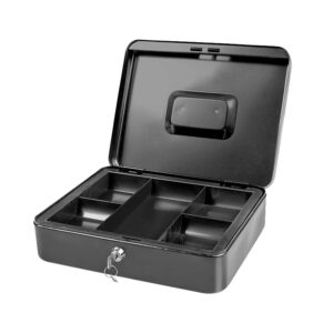 CAJA METALICA SEGURIDAD 250X180X90MM C/LLAVE NEGRO