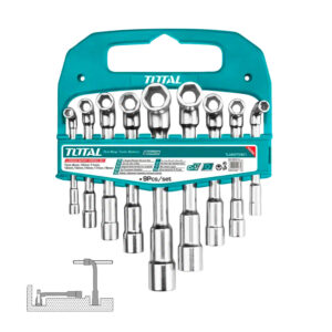 Kit De Llaves Para Socket 9 Pzs Del 7-19mm Total -tlaswt0901