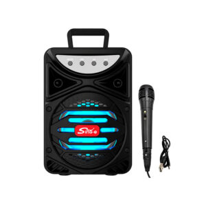 Parlante Inalámbrico 1200mah Portátil + Micrófono Led