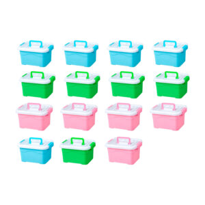 Set De Cajas De Plástico Para Almacenamiento Colores Al Azar