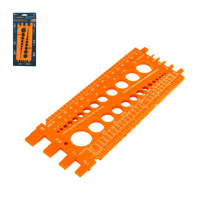 Regla Medidora De Tornillos Y Tuercas  Acero 22 Cm TRUPER - 10811