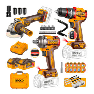 Combo Taladro 66nm+amoladora 1200w+llave De Impacto 405nm Bl