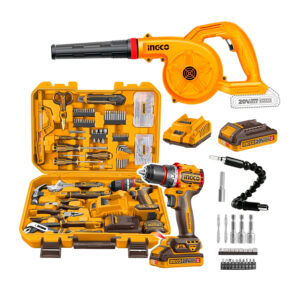 SET HERRAMIENTAS 166 PZS + TALADRO 66NM + SOPLADOR + FULLSET