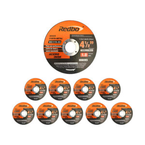 Pack 10 Unid Disco Corte 4 1/2''x 1.0mm Color Naranja Redbo