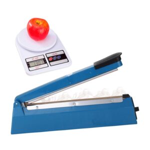 SELLADORA BOLSA 20CM PLÁSTICO + BALANZA GRAMERA 10KG BASCULA