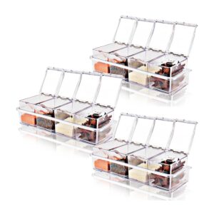 Mini Condimentero Set 4 Cajas Almacenamiento Packx3 Especias