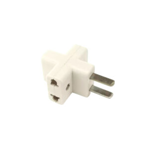 Adaptador Enchufe Tipo Cruz Blanco 3 Entradas