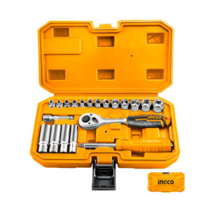SET JUEGO DADOS 1/4 20 PZS CON RATCHET INGCO HKTS14201