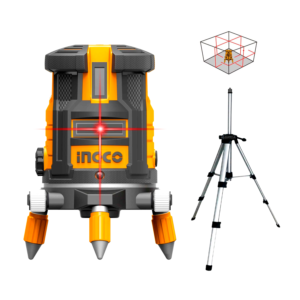 COMBO NIVEL LASER ROJO HORIZONTAL INGCO VERTICAL PRO MÁS TRÍPODE