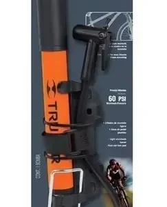 Inflador Portatil Bicicletas Moto Montañera Llanta Ruta Aire Naranja Y Negro