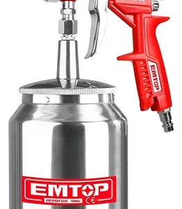 Pistola Pintar 1000cc Herramienta Emtop 1.4mm Pulverizador Rojo