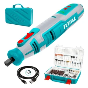 Minitorno Grinder 8v Total Inalámbrico 67 Pzs Usb + Set 420 50hz/60hz