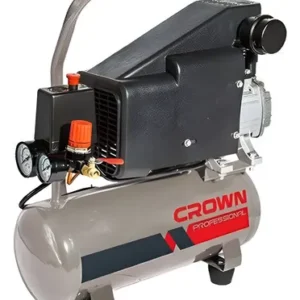 Compresor De Aire 9 Lt Crown 1hp Pintar Clavadora Neumática Gris