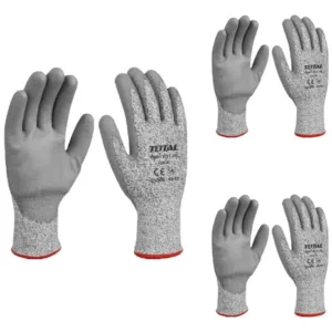 Guantes De Trabajo Anti Cortes Abrasiones Xl Caucho Pack X 3